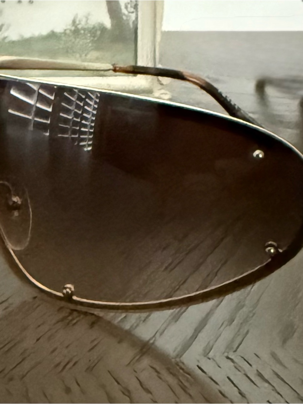 Prada Women's Rimless Sunglasses - Brown Lenses